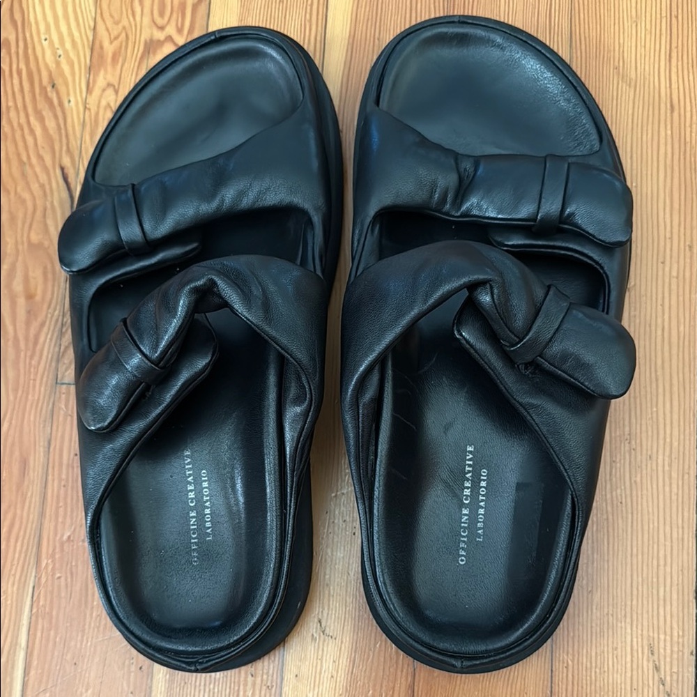 Officine Creative Laboratorio Leather slip on Sandals